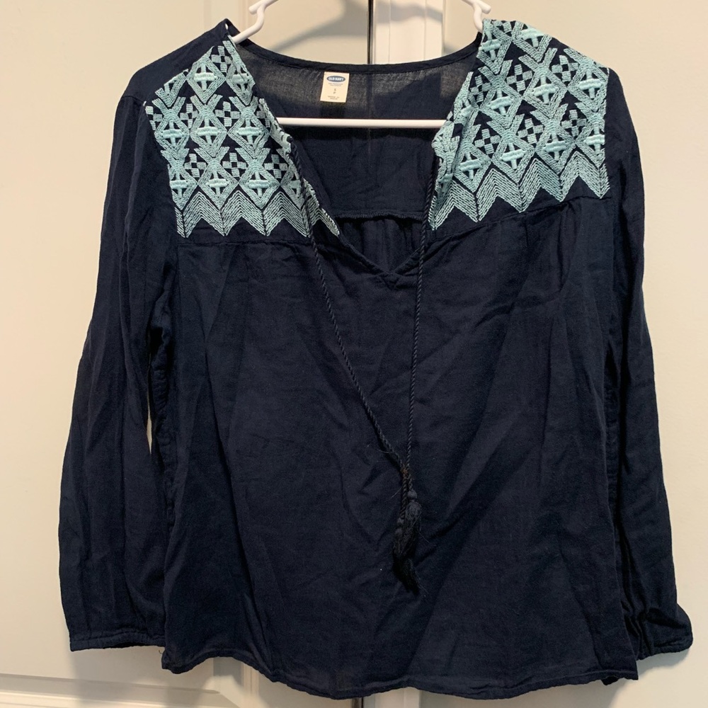 Old Navy Blue Tunic Shirt